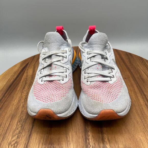 Nike Epic React Flyknit 2 Shoes Youth Boys 6.5Y Gray Running Comfort Walking Gym - Picture 2 of 8